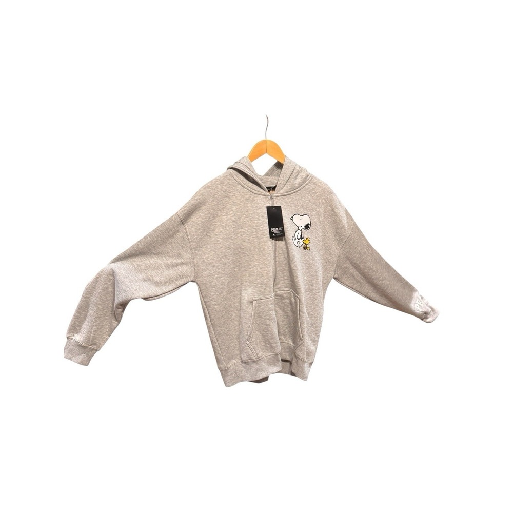 Men's Gray Hoodie Peanuts Medium